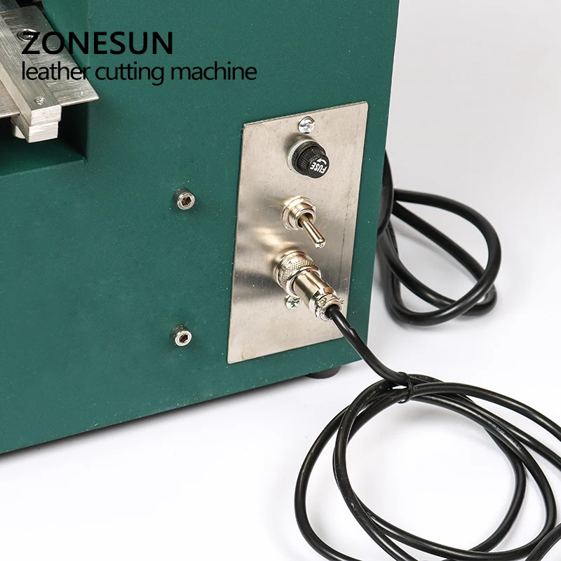 

ZONESUN V01 Single Head Leather Cutting Leather Slitter Shoe Bag Straight Paper Cutter Vegetable Tanned Leather Slicer