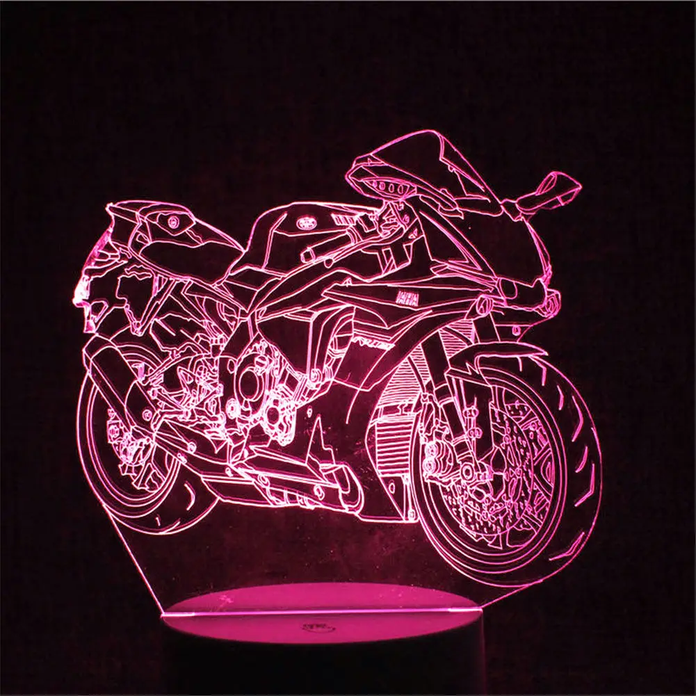 

3DLED night light motorcycle model energy saving bedside lamp decoration and remote control bedroom interior decoration LB88