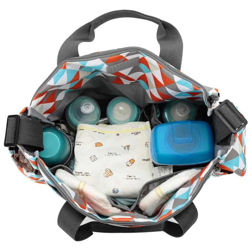 Lekebaby plaid handbag shoulder diaper bag organizer nappy maternity bags for mother baby stroller large capacity Changing Pads | Мать и