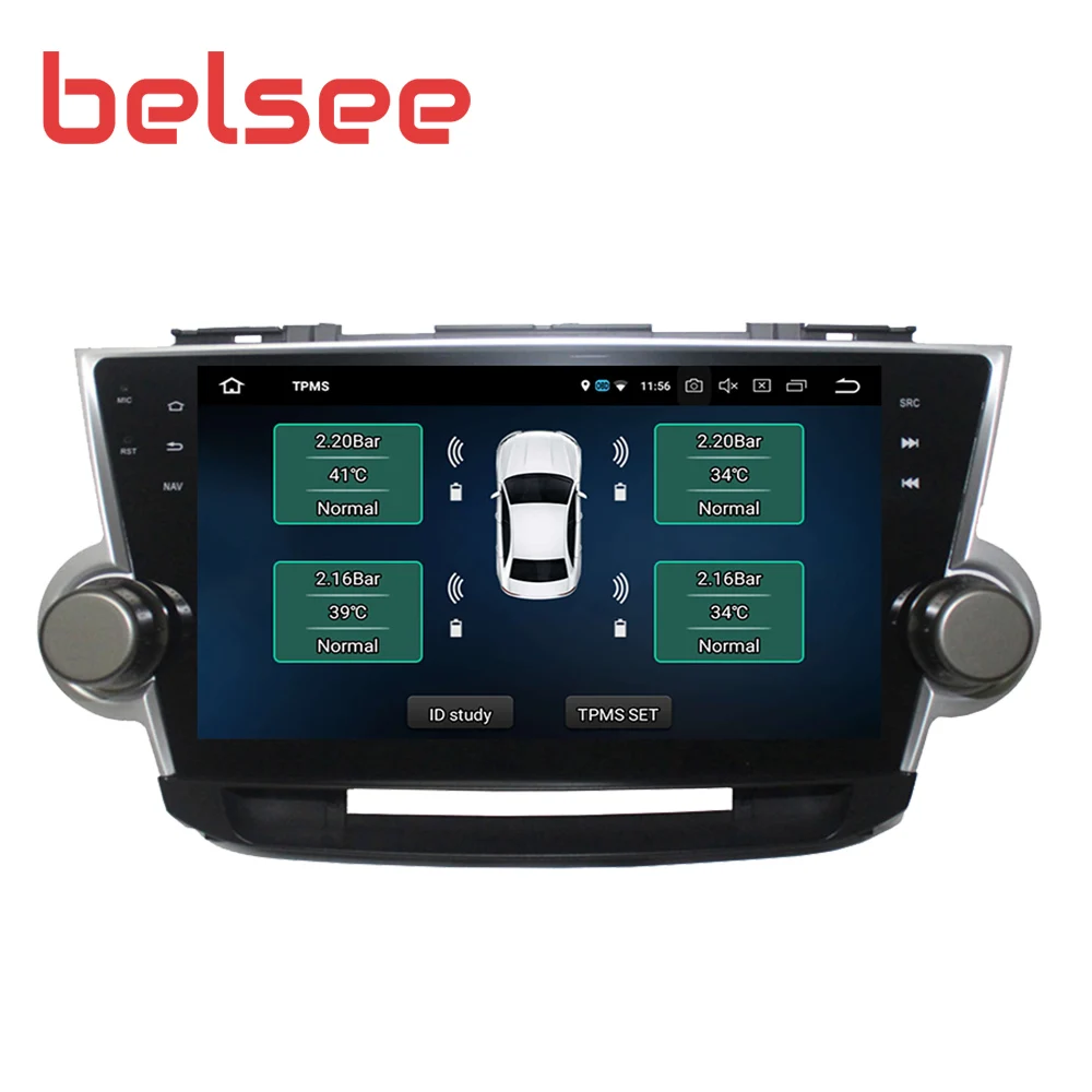Belsee Android 9 0 для Toyota Highlander 2008-2014 10 1 &quotips Экран Wi-Fi Bluetooth стерео радио автомобильное с