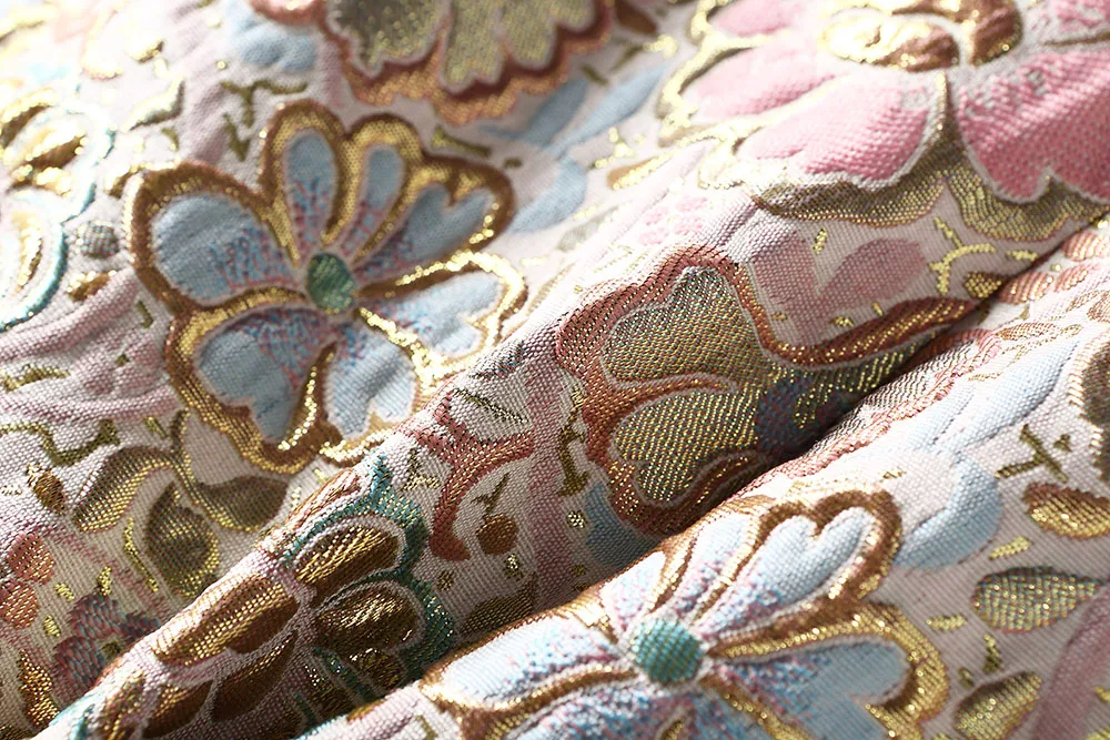 [Ограниченная серия] роскошное жаккардовое вечернее платье Cheongsam с вышивкой и воротником-стойкой, тонкое осеннее и зимнее цельное платье с цветочным рисунком