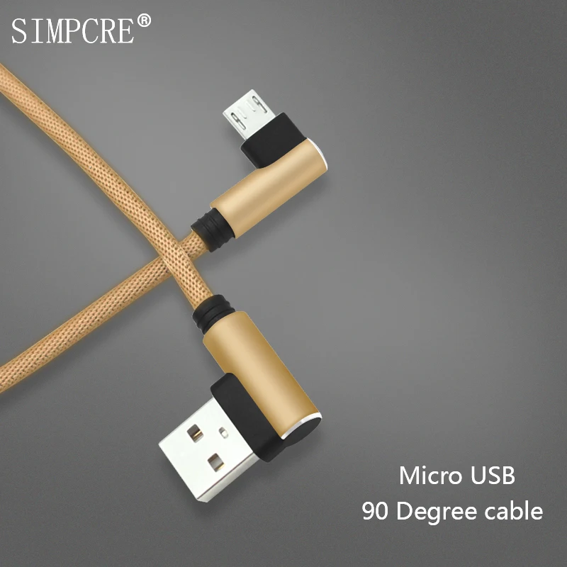 Micro USB кабель 2A быстрое зарядное устройство шнур Suntaiho 90 градусов локоть