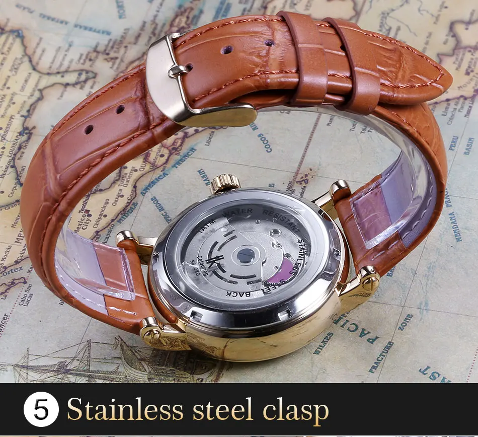 Разноцветные Автоматические наручные часы IK многофункциональные со стразами