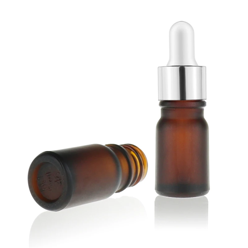5 мл матовое эфирное масло янтарные стеклянные бутылки контейнеры со стеклянной