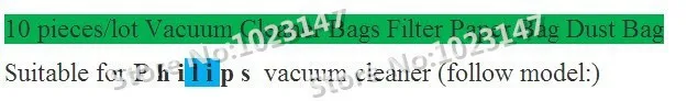 10 шт./лот, пакеты для пылесоса, s-bag, бумажный мешок для пыли, Замена для Philips FC82 серии FC8202 FC8204 FC8206 FC8613 FC8220