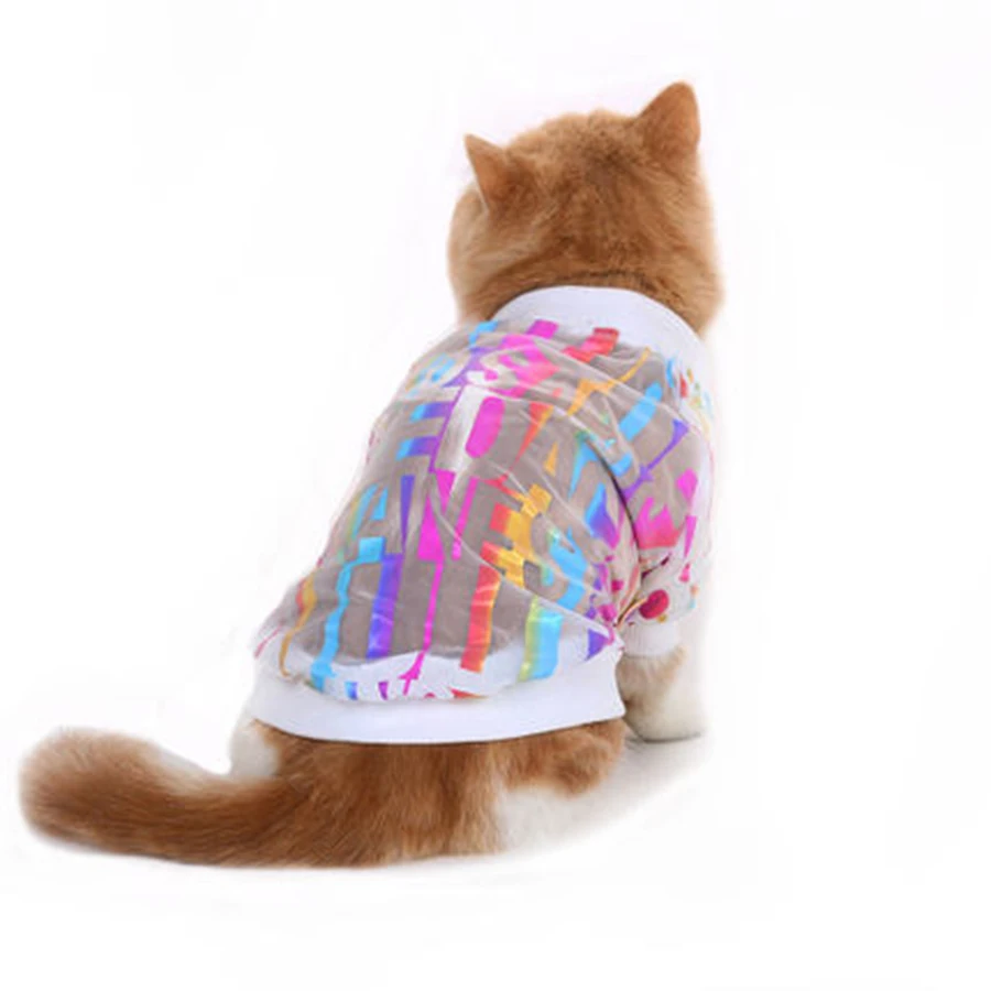 Cat Clothes Summer Sunscreen Shirt Colorful Cloth Pet Jacket Lindo Abrigo Gato Funny Kitten Roupa Shop 90L0085 |