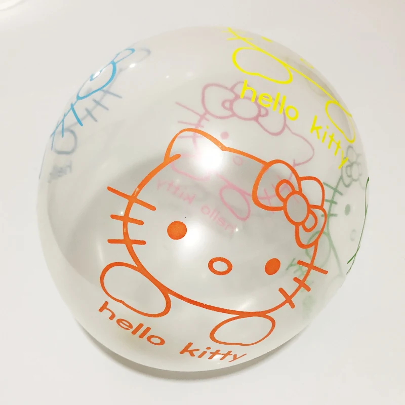 20 шт. 12 дюймов hello kitty латексный шар надувной прозрачный печатный шар с днем рождения шар Свадебный Декор поставки