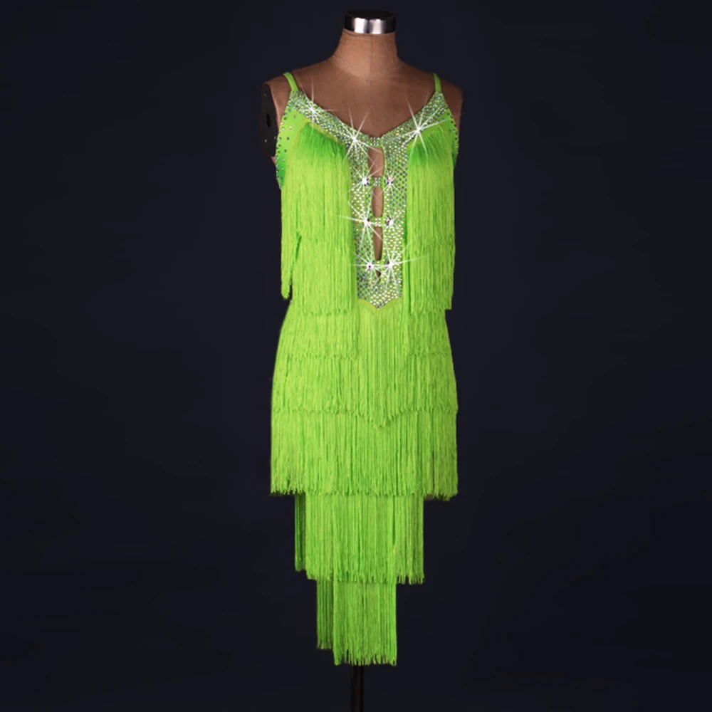 Женское платье для латиноамериканских танцев откровенное из королевской