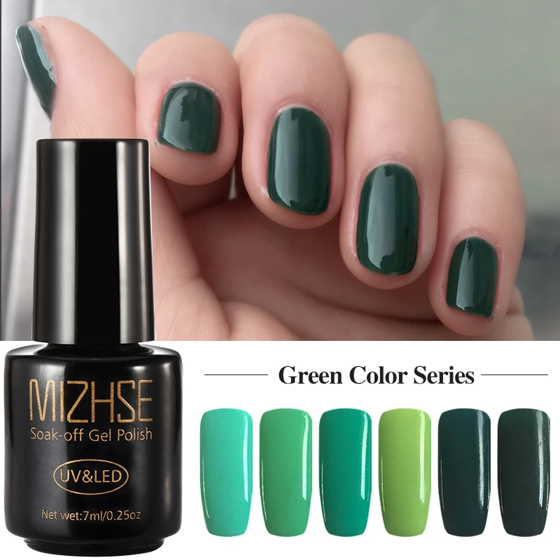 set 16 MIZHSE 7 мл светлый Цветной Гель-лак набор Esmalte Гель-лак резиновая основа верхнее покрытие грунтовка Замачивание лаковый лак Быстро Сухой Гель-лак - Цвет: set 16