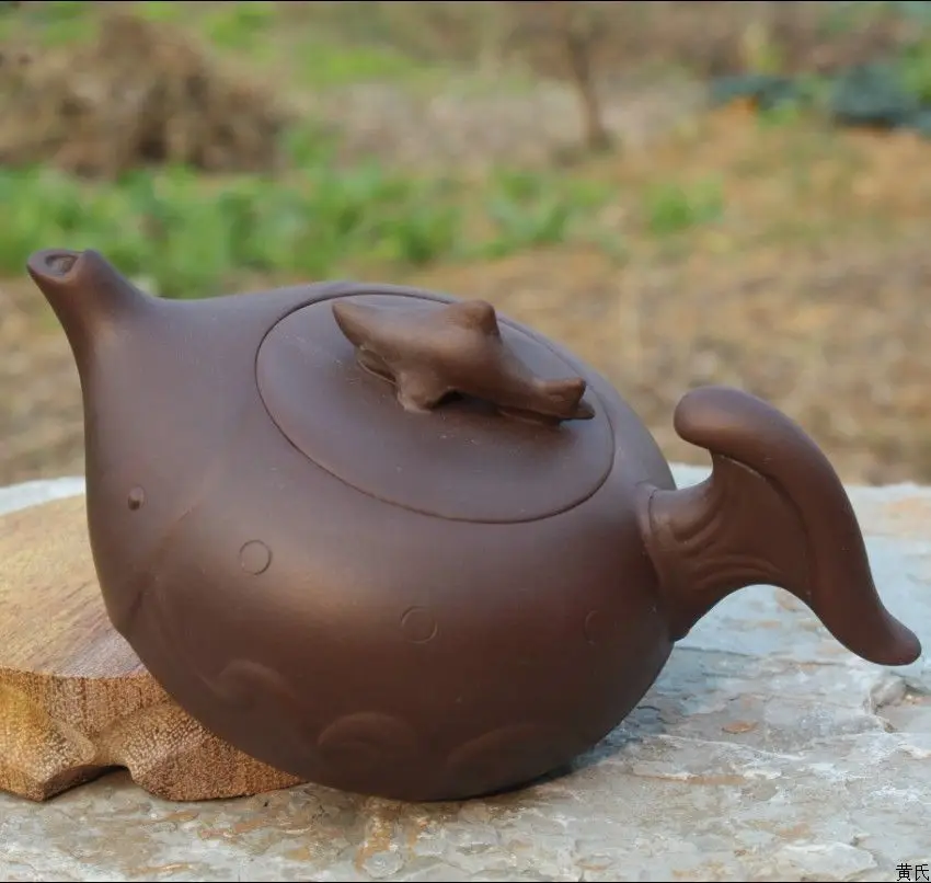 Исин чайник 260cc акула весело Китайский чай горшок Фиолетовый чайная чашка Пуэр