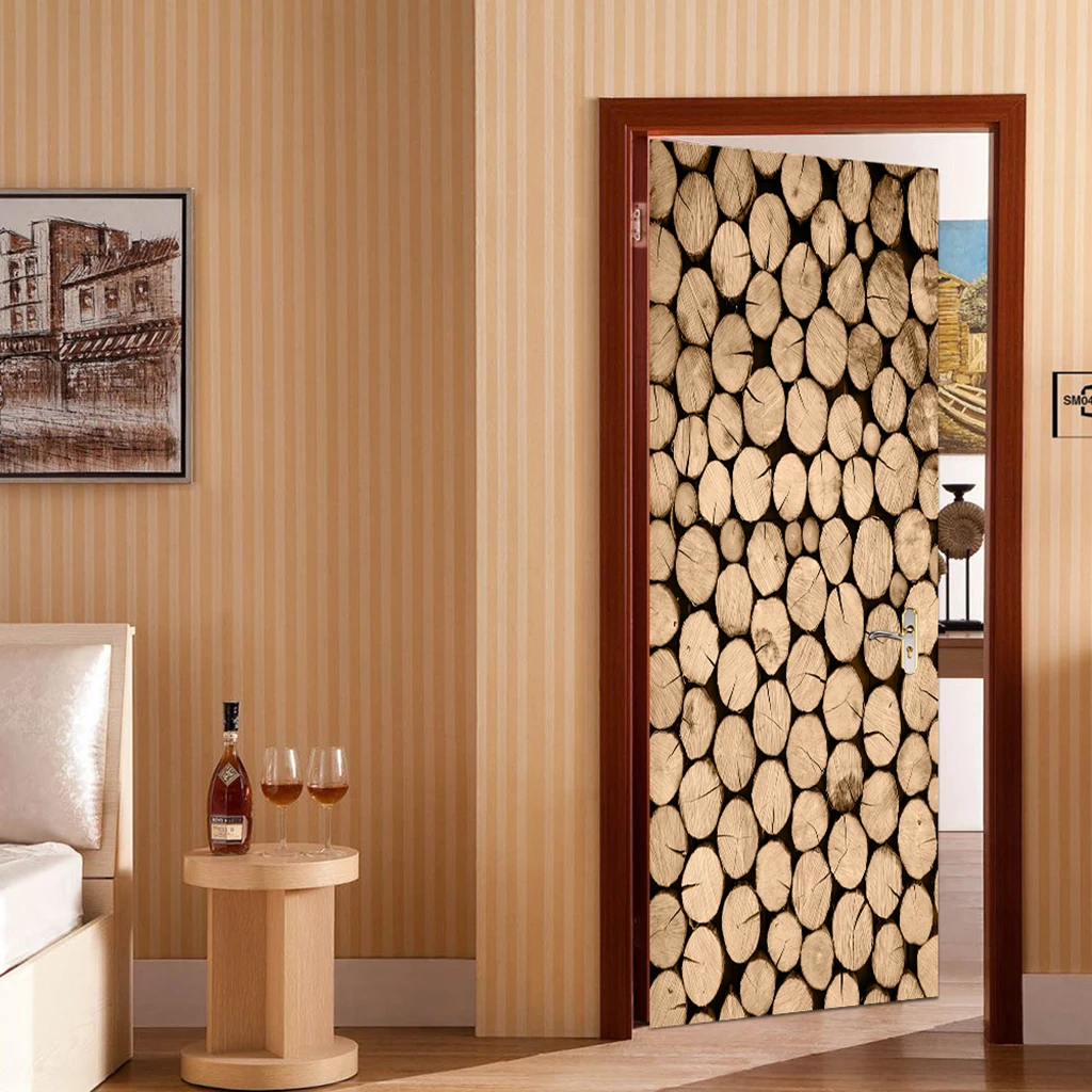 3D дверь Настенная Наклейка Окно Цепляться пейзаж сцена Водонепроницаемый