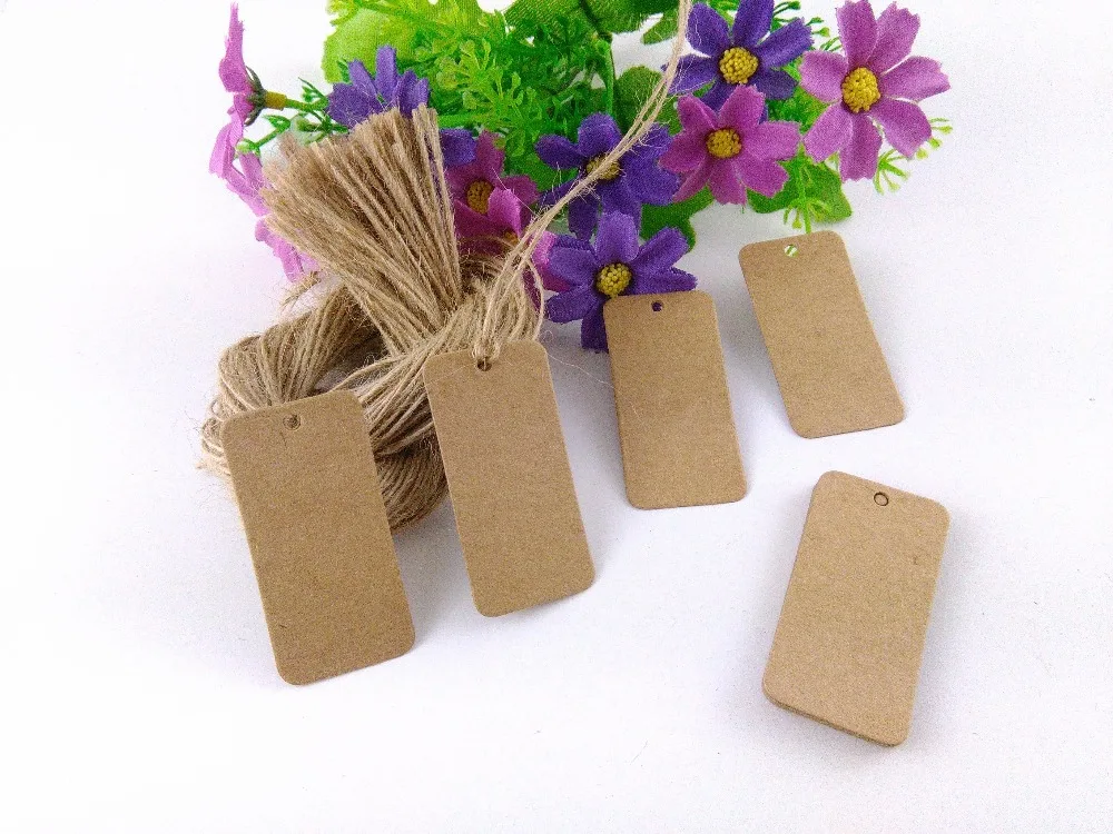 5x2 5 см Крафтовая цена Пустые бирки Подарочные Метки DIY ретро бумага 200 шт. бирок +