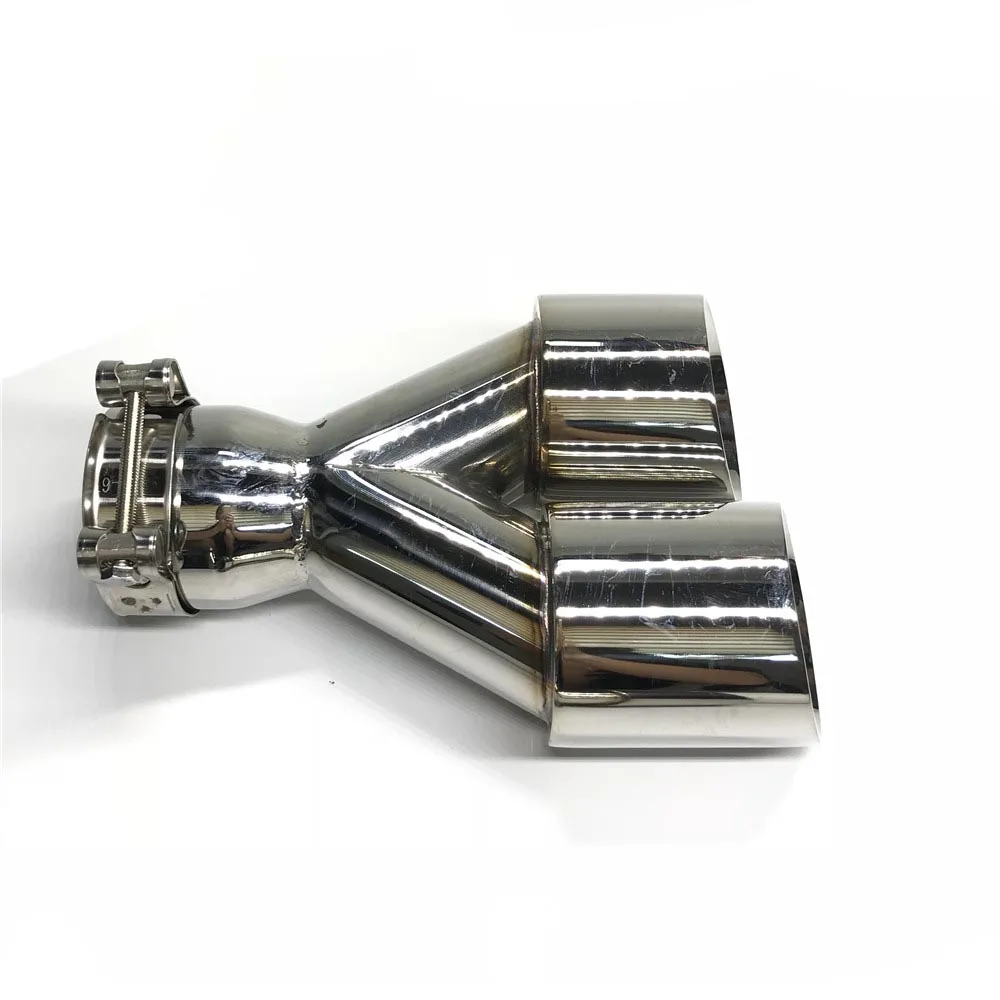 

1 Pair Super Quality Stainless Steel Universal Dual Pipe Exhaust System Muffler Car Exhaust Tip Pipes
