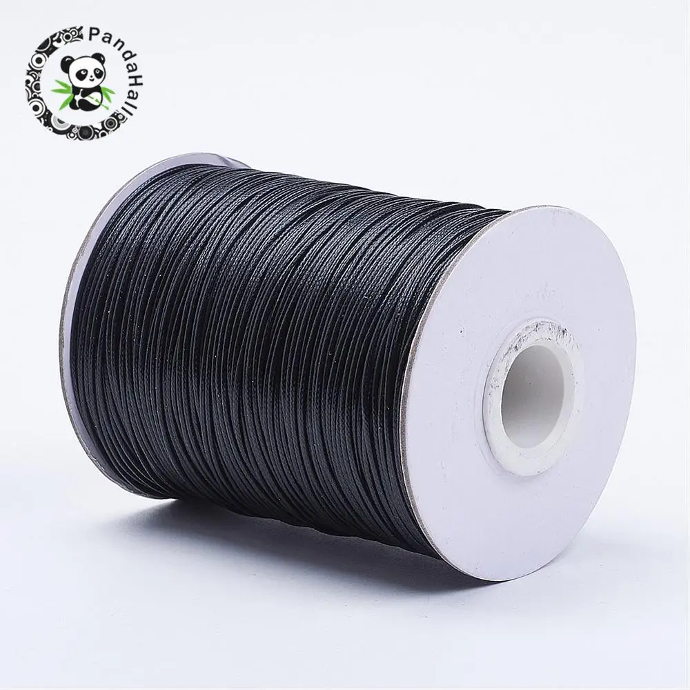 Korean Waxed Polyester Cord Black about 1.0mm thick 185yards/roll | Украшения и аксессуары
