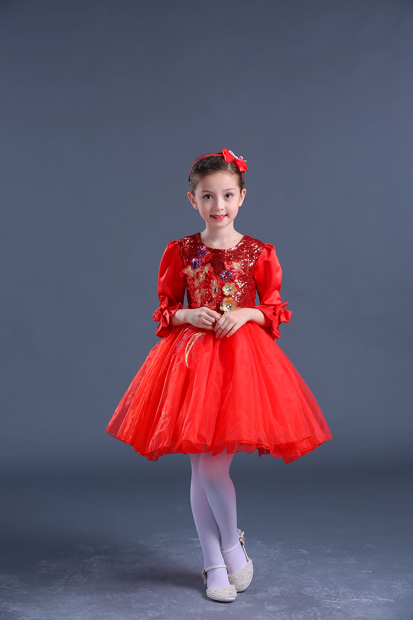 Детский костюм для выступления детская одежда хора выступлений платье принцессы