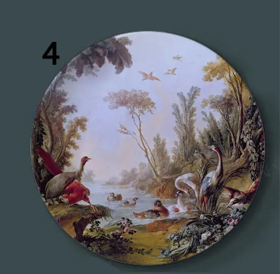 4 Boucher живопись декоративные тарелки керамические домашние художественные блюдо отель фон дисплей картина маслом пластины художественные наклейки для стен - Цвет: 4