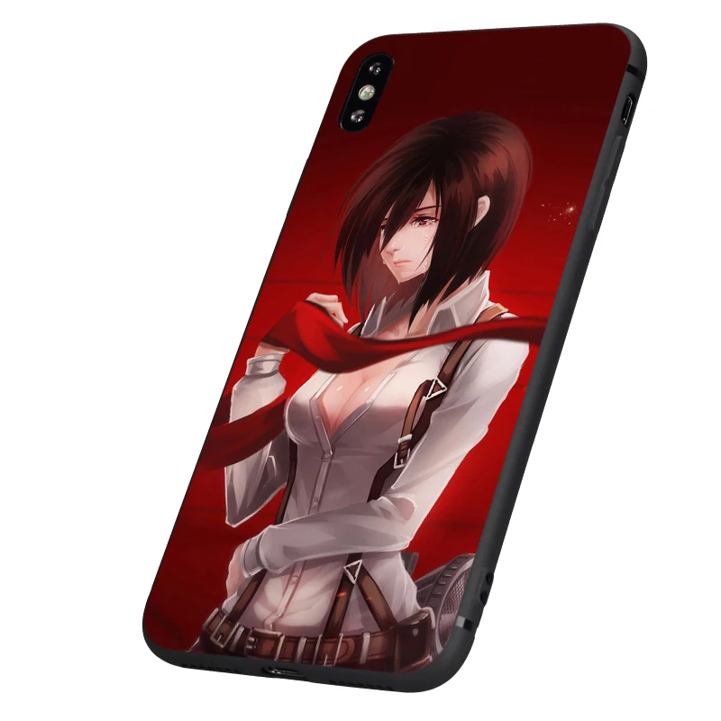 Черный чехол из ТПУ для iphone 5 5s se 6 6s 7 8 plus x 10 силиконовый XR XS 11 pro MAX с аниме Japa attack on