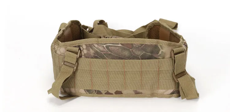 Python Mountain Тактический жилет MOLLE пояс с плечевым ремнем военный камуфляж CS мягкий страйкбол боевой пояс охотничий аксессуар - Цвет: Python Mountain