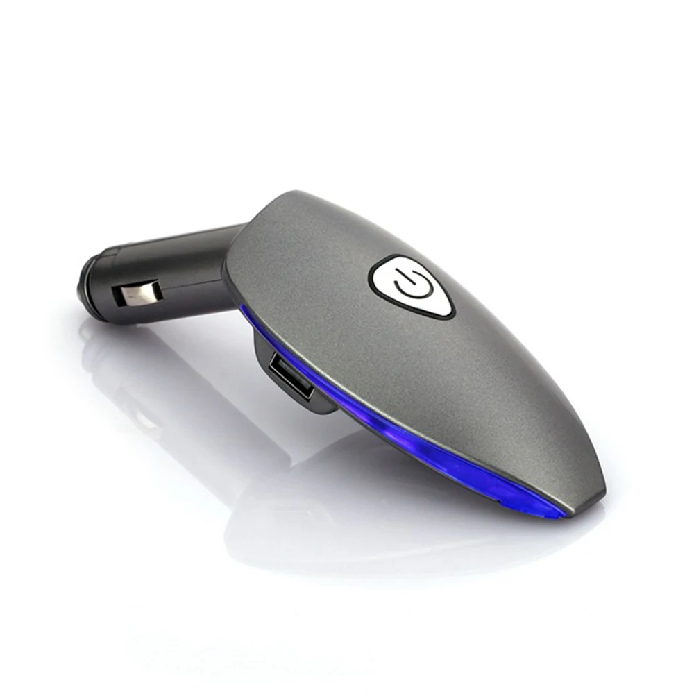 Gray Автомобильный очиститель воздуха двойной USB Fogger машина De-smoke анион Автомобильный цифровой дисплей вентилятор освежитель воздуха с ароматерапией CP010 - Цвет: Gray