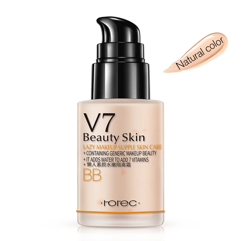 Natural color ROREC увлажняющий праймер для лица, макияж BBCream, мгновенный ластик для пор, праймер для гладкой кожи, улучшающий Праймер, основа, жидкий крем - Цвет: Natural color