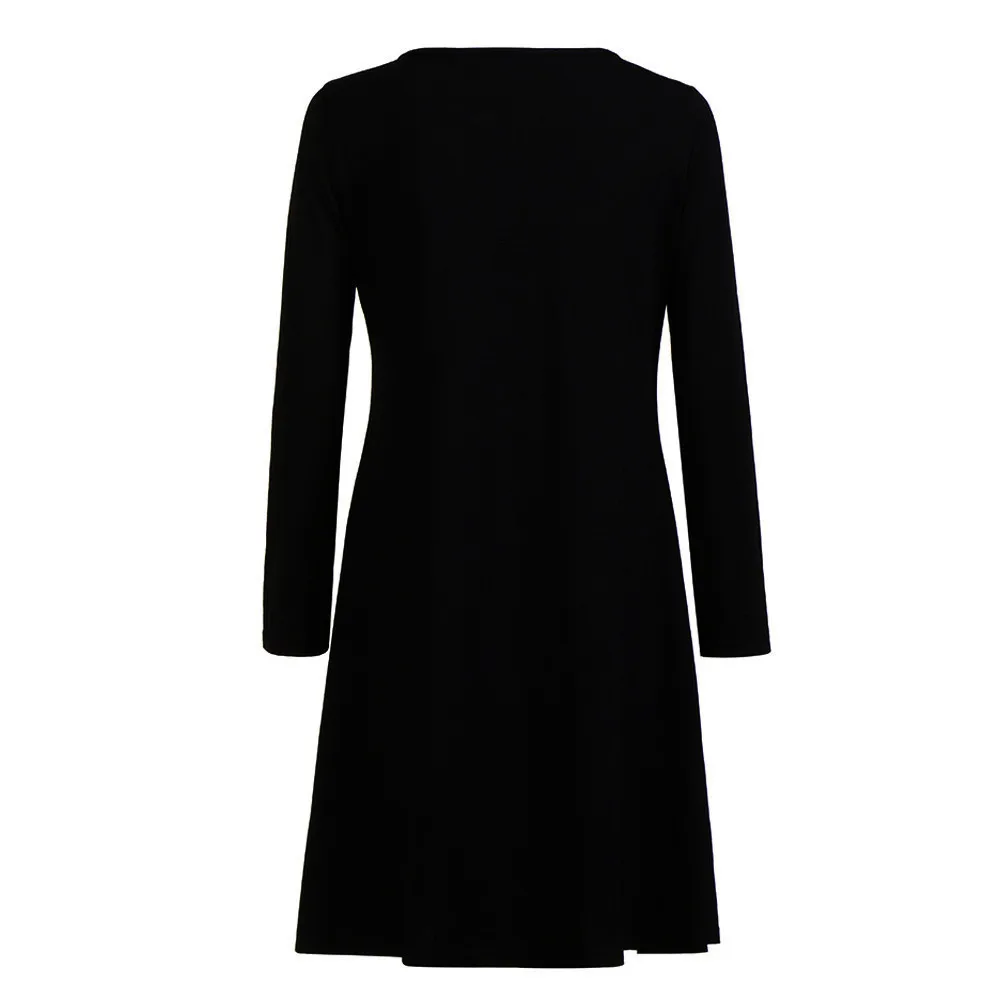 Зимнее женское рождественское платье с рождественским принтом элегантные