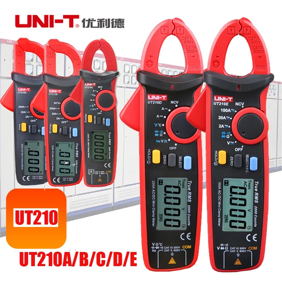 UNI T UT210A UT210B UT210C UT210D UT210E True RMS мини цифровой зажим метров AC/DC тока Напряжение Авто
