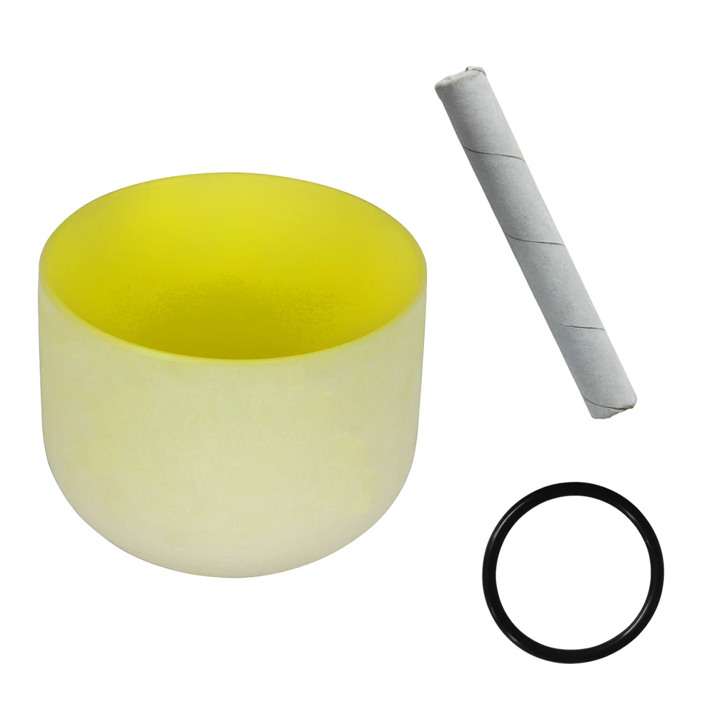 8 дюймов Хрустальная Поющая чаша B Note с молотком и резиновым уплотнительным