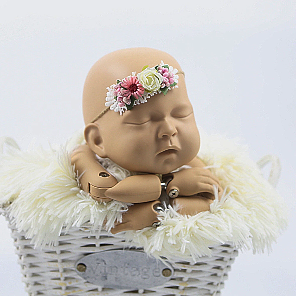 Artificial flowers headbands newborn photography props headband hair accessories band hairband baby-girl-headbands costume | Детская