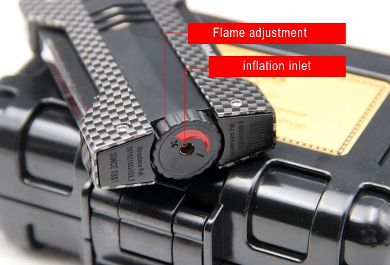 JiFENG Portable Travel Cigar Case/Box With Stainless Steel Blade Cutter And 1 torch jet flame Lighter Accessories | Дом и сад