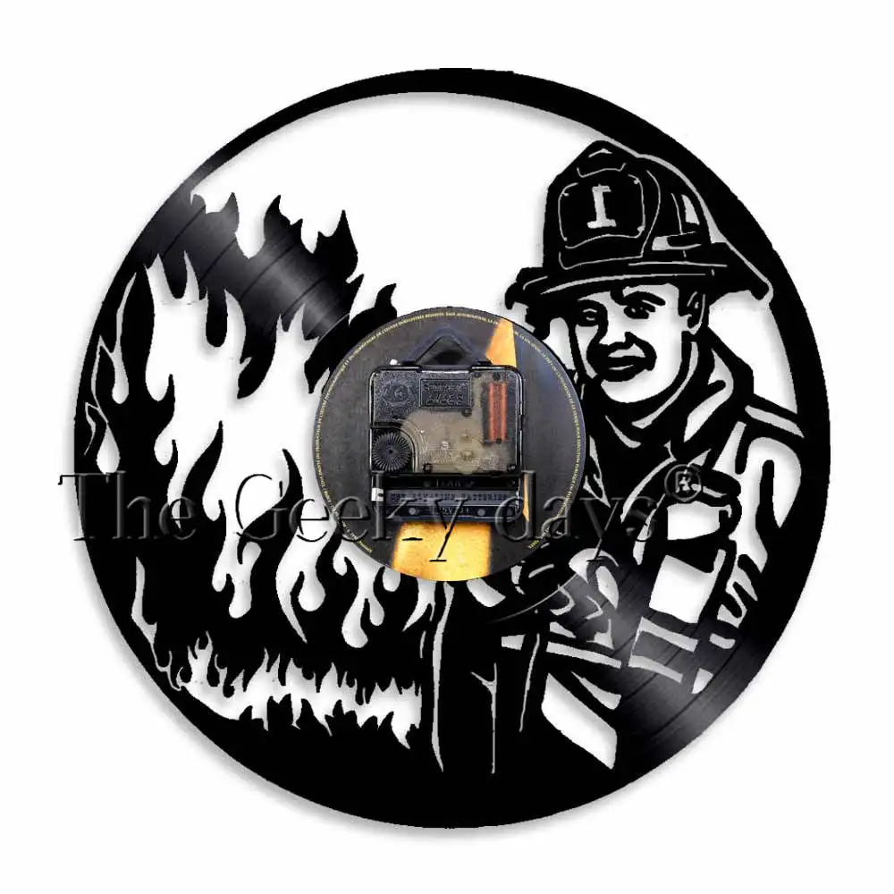 Первый Ответчик пожарный настенные часы отдел для декора офисных стен винтажная