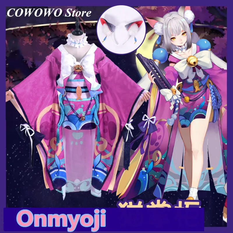 Аниме! Onmyoji Cat Shopkeeper новинка 2018 прекрасное кимоно для ролевых игр костюм косплея