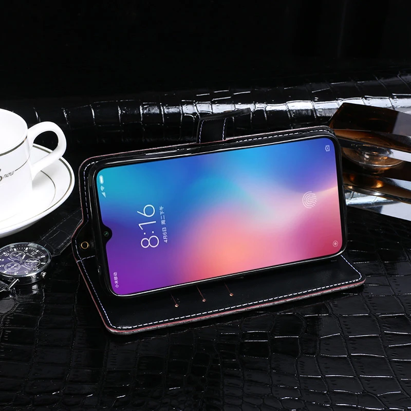 Чехол-бумажник для Xiaomi Mi 9 роскошный чехол из искусственной кожи с крокодиловым
