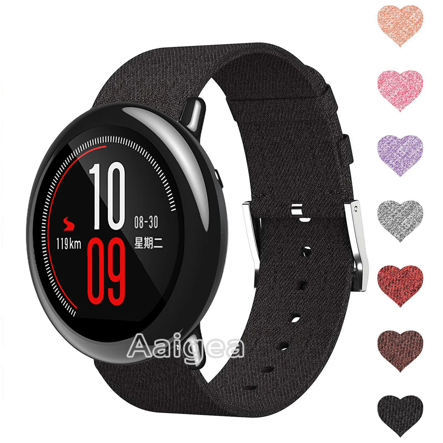 Ремешок из ткани для смарт-часов Xiaomi Huami Amazfit PACE нейлоновый быстросъемный модный