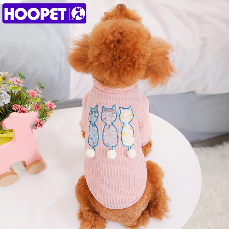 HOOPET теплая Рождественская одежда для кошек и собак на осень/зиму пальто щенков