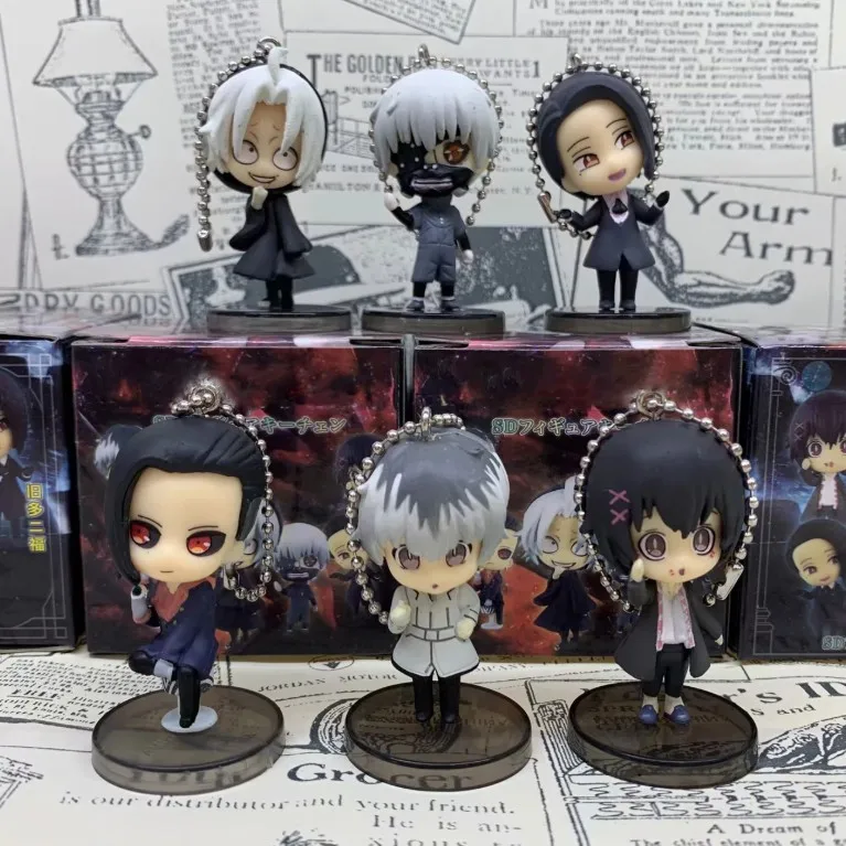 Аниме Tokyo Ghoul 6 шт./компл. подвесная фигурка Kaneki Ken soula Washuu Furuta Q версия мини-фигурка