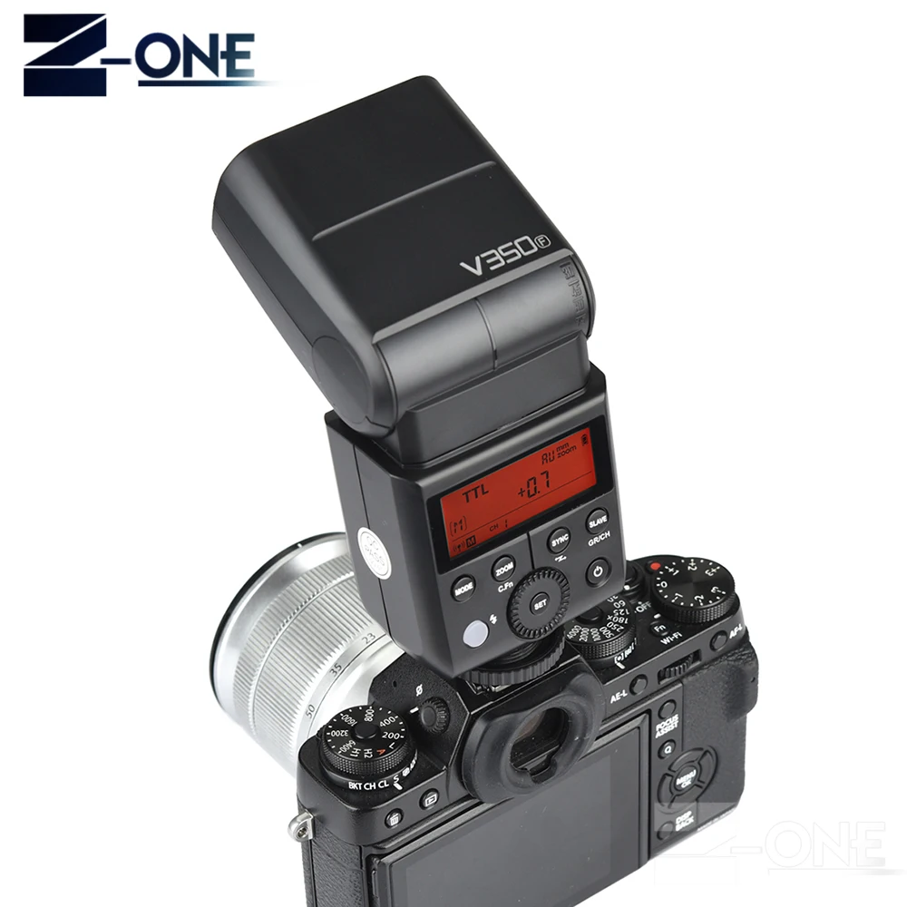 

Godox V350F Fuji Flash TTL HSS 1/8000s Speedlite Flash Built-in 2000mAh Li-ion Battery+X1T-F Transmitter for Fuji Camera+Gift