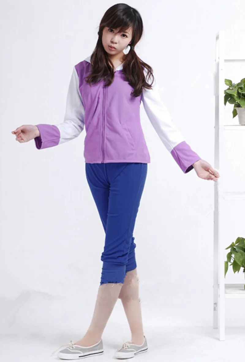 Женский костюм для косплея из аниме Наруто Хината Повседневная рубашка с