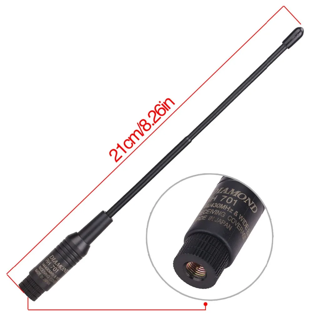 2 шт. бриллиантовая деталь Мужская Двухдиапазонная VHF/UHF 144/430 МГц мягкая антенна