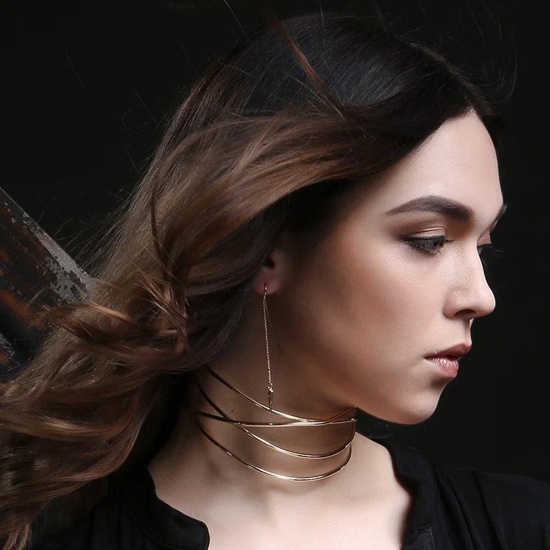 Женское Ожерелье чокер в готическом стиле открытое ожерелье европейском