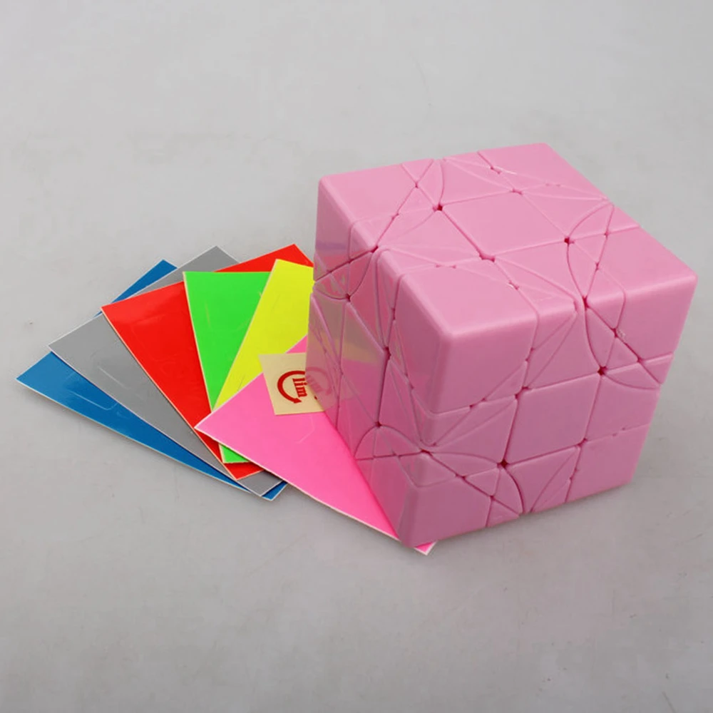 Fangshi Funs LimCube DIY Super Skew Dreidel 3x3x3 speed Magic Cube игровые кубики Развивающие игрушки для детей-розовый