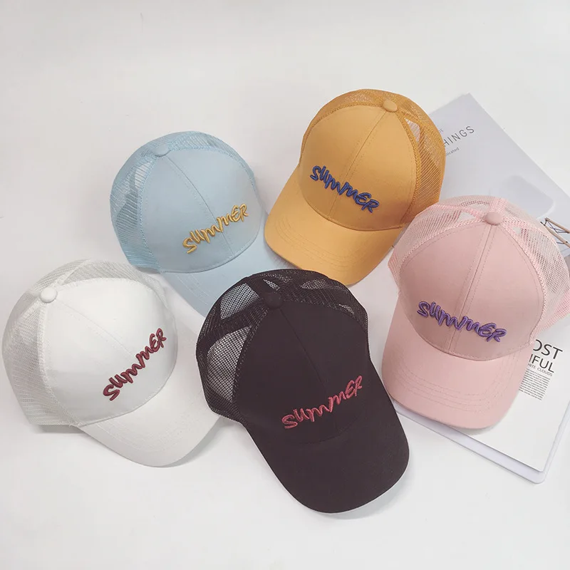 Детская бейсболка из дышащей сетки летняя дорожная Солнцезащитная шляпа Снэпбэк