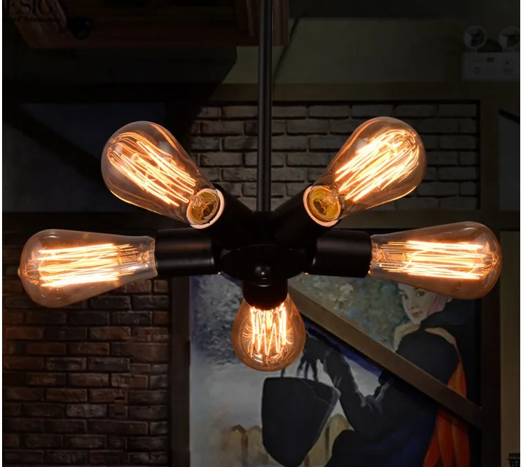 Винтажная Европейская кованая лампа Эдисона в стиле лофт креативный