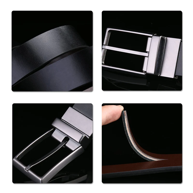 Мужской винтажный кожаный ремень YUNCLOS пояс из натуральной кожи высокого качества