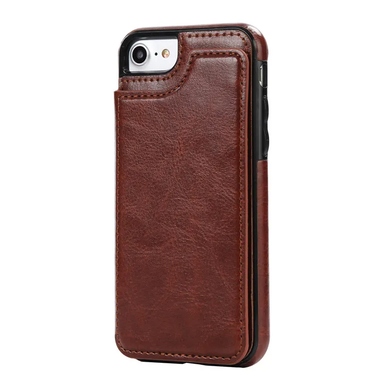 Retro PU Leather Wallet Case For iPhone 8 7 X 6 6s Plus XS Max XR Card Slot Holder Cover iphoneXs Bags Stand Capa | Мобильные