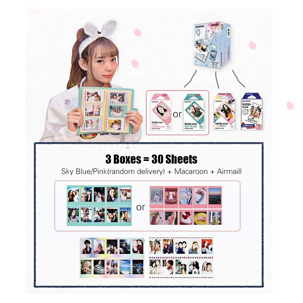 5 цветов Fujifilm Instax Mini 9 мгновенная камера фото камера+ 30 листов Fujifilm Instax Mini пленка+ 13 в 1 комплект камера сумка чехол
