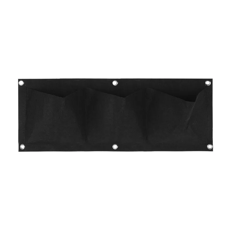 3 pockets w60xh22 Настенные подвесные посадочные мешки 3/9/18/49/72 карманы зеленый растут мешок Вертикальный Сад овощей жизни садовая сумка товары для дома - Цвет: 3 pockets w60xh22