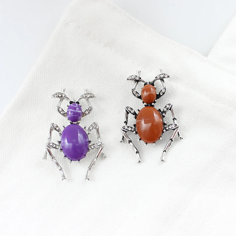 Двухцветные многоножные ползающие Мультяшные муравьи Животные Мода брошь