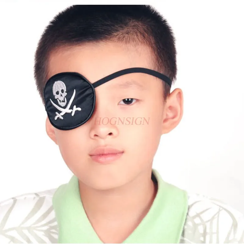 Детская Amblyopia маска для глаз Одиночная Пиратская мужчин и женщин полное покрытие