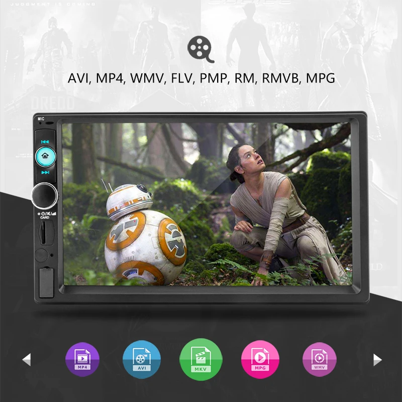 Jansite 7 "2 Din Универсальное автомобильное радио Android8.1 плеер с цифровым 1080 P gps Wifi
