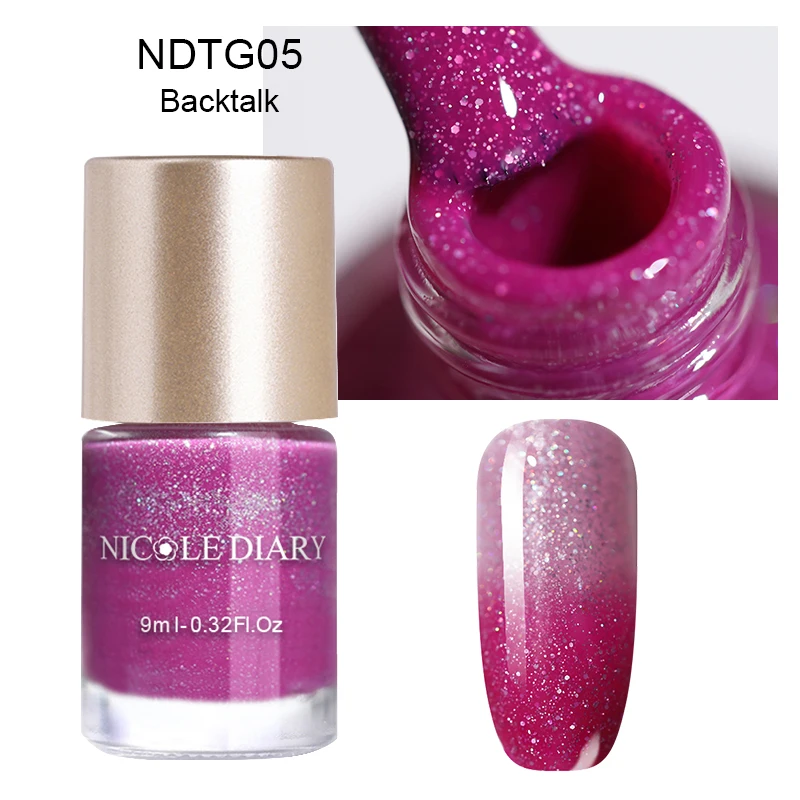 NDTG05 NICOLE DIARY лак для ногтей хамелеон голографический переливающийся флаконы блестки лак для ногтей лак маникюр дизайн ногтей - Цвет: NDTG05